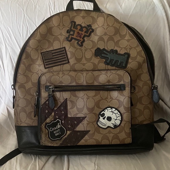 Coach X Keith Haring West Backpack with Patches Preloved and RARE - Picture 1 of 12
